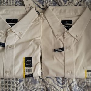 George classic fit wrinkle resistance white button